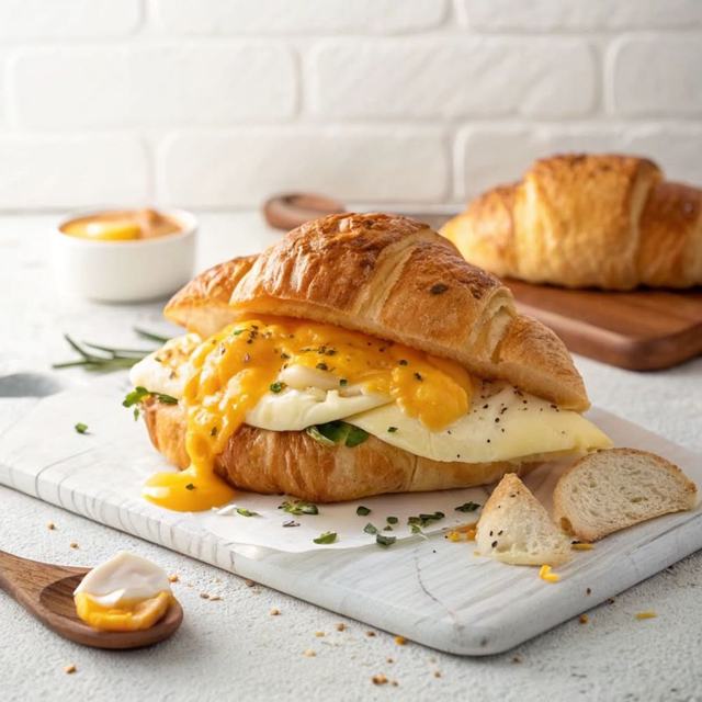 Egg & Cheese on a Croissant